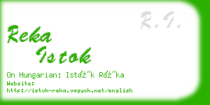 reka istok business card